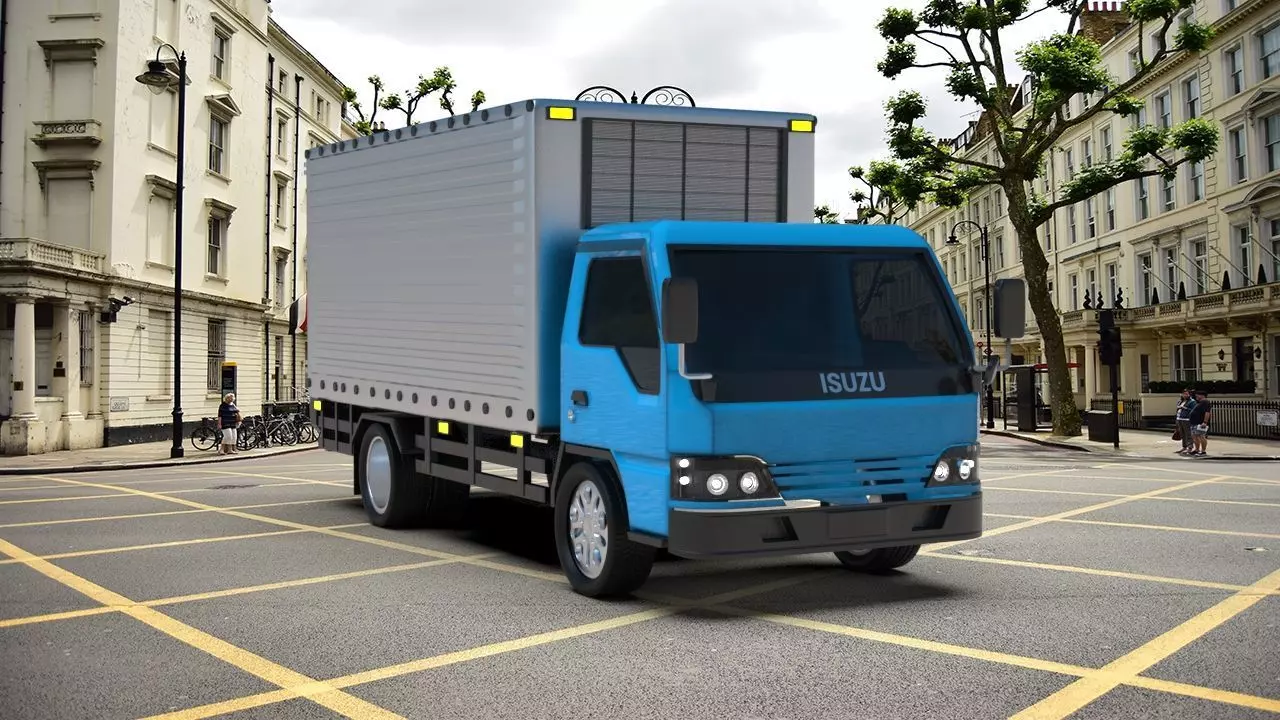 Isuzu truck 3d model Low-poly 3D model_0