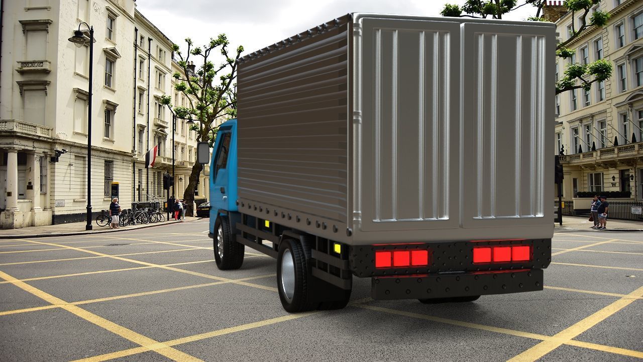 Isuzu truck 3d model Low-poly 3D model_6