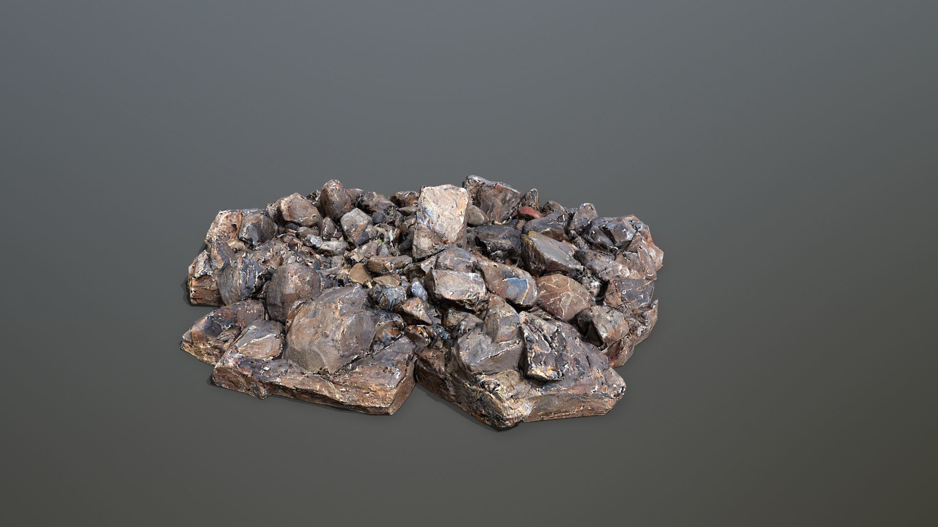 rocks  Low-poly 3D model_2