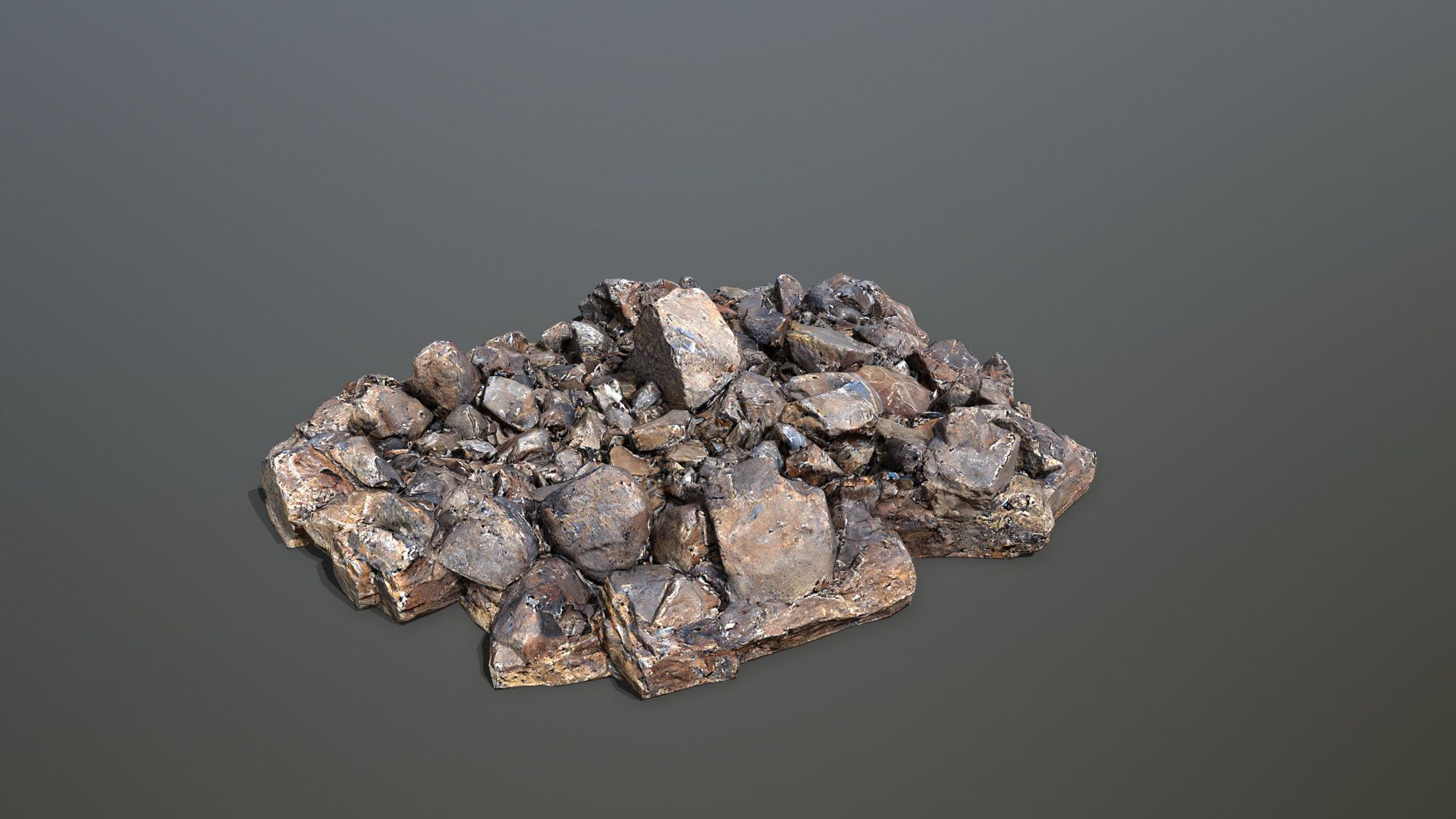 rocks  Low-poly 3D model_1