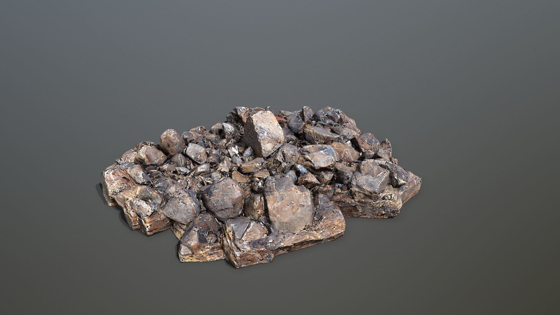 rocks  Low-poly 3D model_8