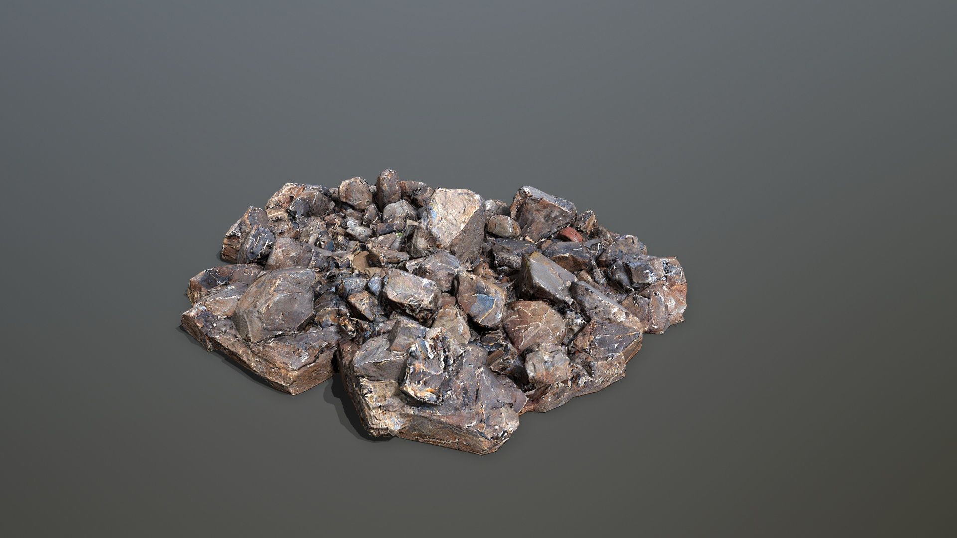 rocks  Low-poly 3D model_9