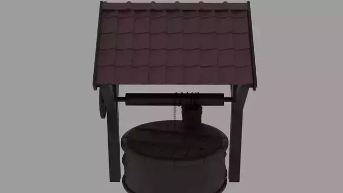 Low Poly Well 3D Model