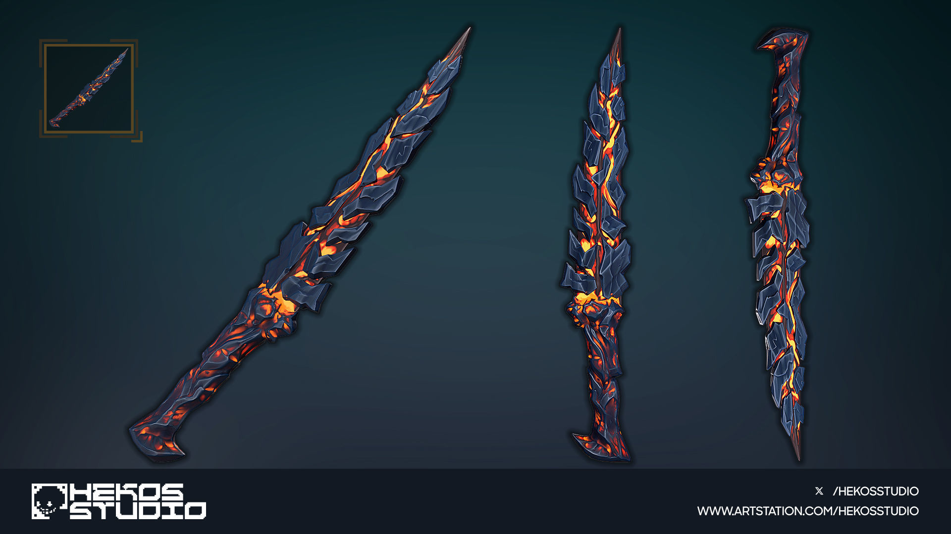 Stylized Daggers Low-poly 3D model_14