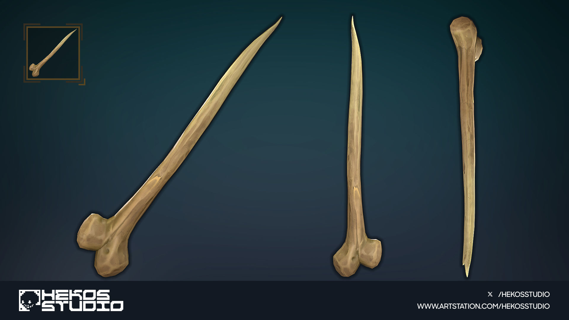 Stylized Daggers Low-poly 3D model_16