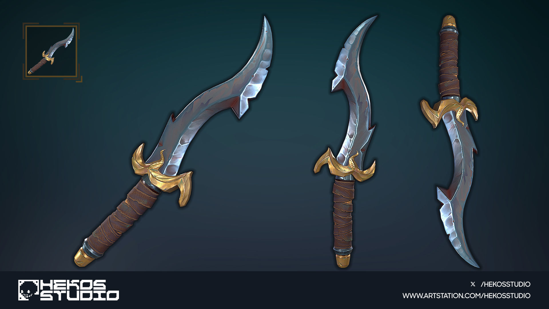 Stylized Daggers Low-poly 3D model_4