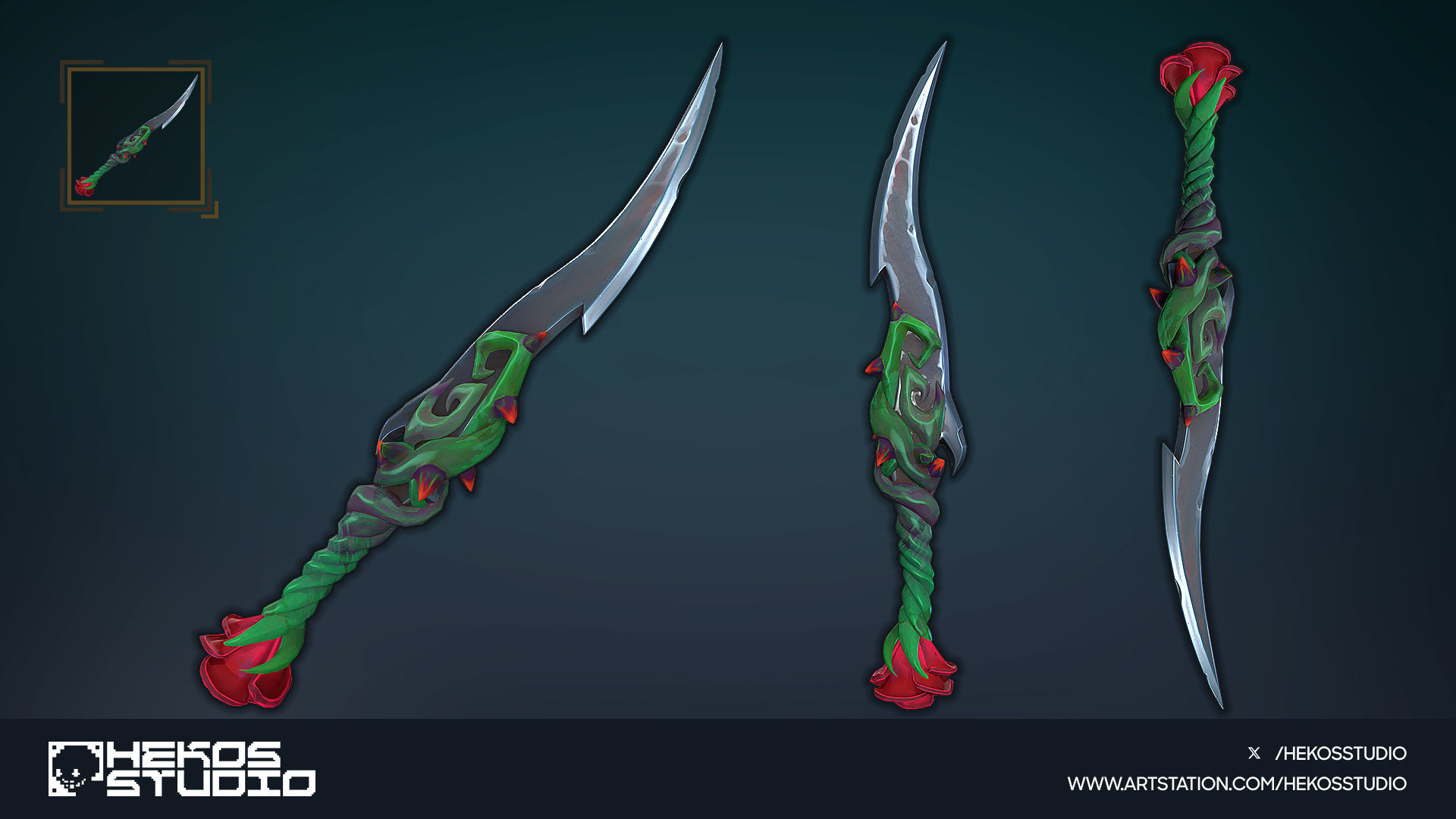 Stylized Daggers Low-poly 3D model_21