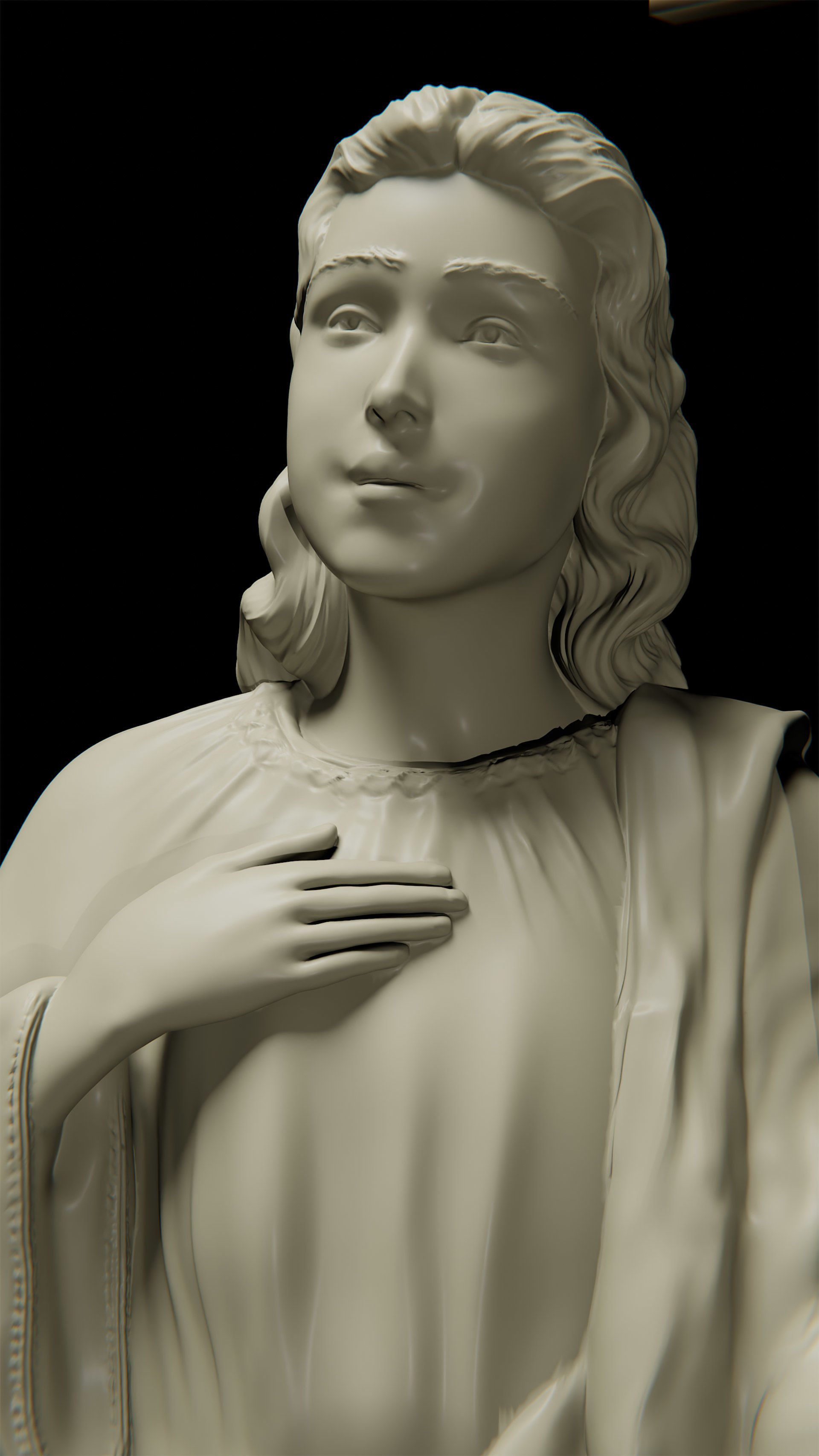 Saint Martha pendant 3D print model_5