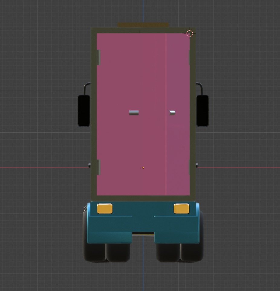 Stylized Cartoon Truck  Ice Cream Delivery Low-poly 3D model_24