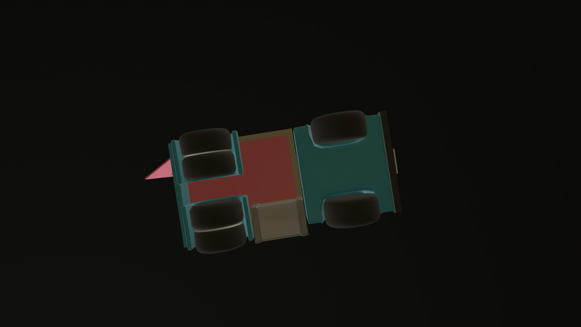 Stylized Cartoon Truck  Ice Cream Delivery Low-poly 3D model_32
