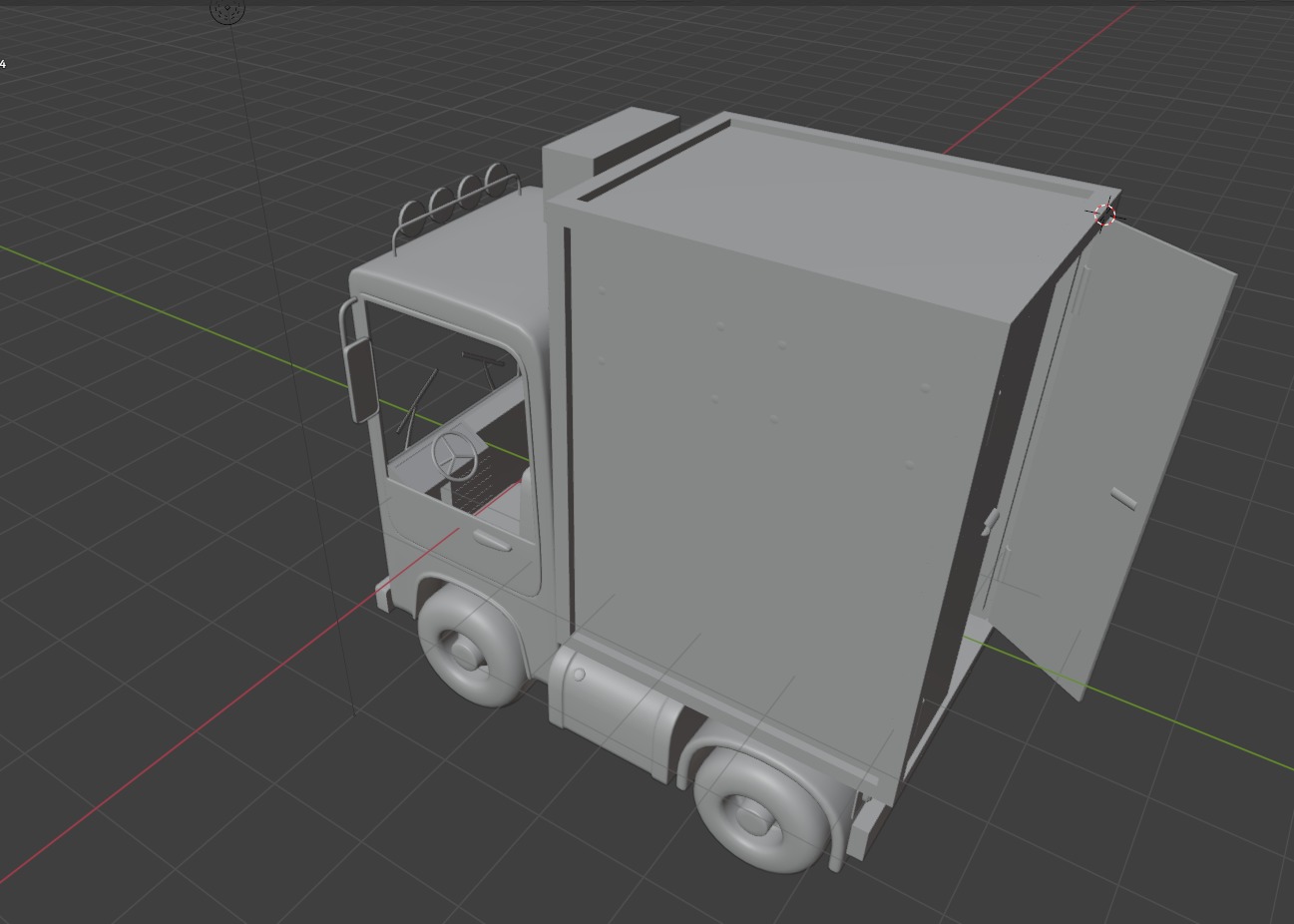 Stylized Cartoon Truck  Ice Cream Delivery Low-poly 3D model_18