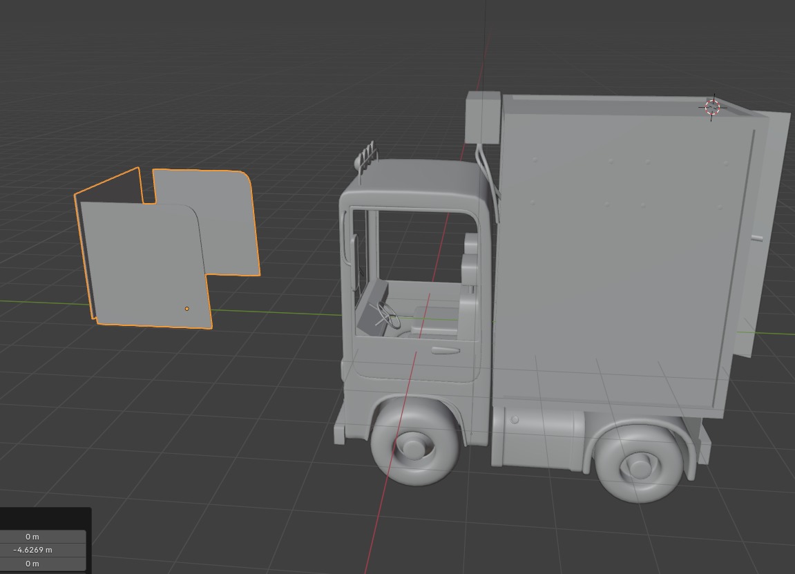 Stylized Cartoon Truck  Ice Cream Delivery Low-poly 3D model_14