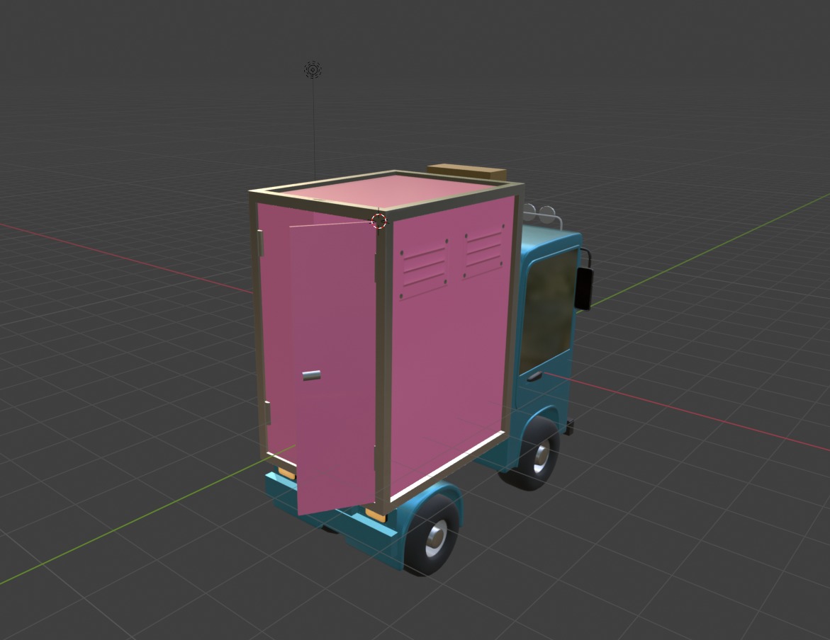 Stylized Cartoon Truck  Ice Cream Delivery Low-poly 3D model_22