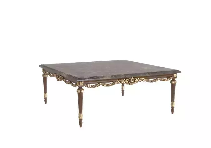Imperial style square coffee table by Modenese