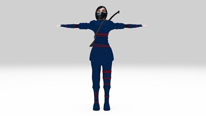 Ninja Assasin Rigged character  lowpoly Game-Ready  Low-poly 3D model