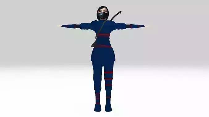 Character Ninja Assasin Rigged  lowpoly Game-Ready 