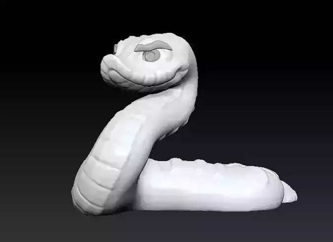 Cartoon hognose snake 3d printable model