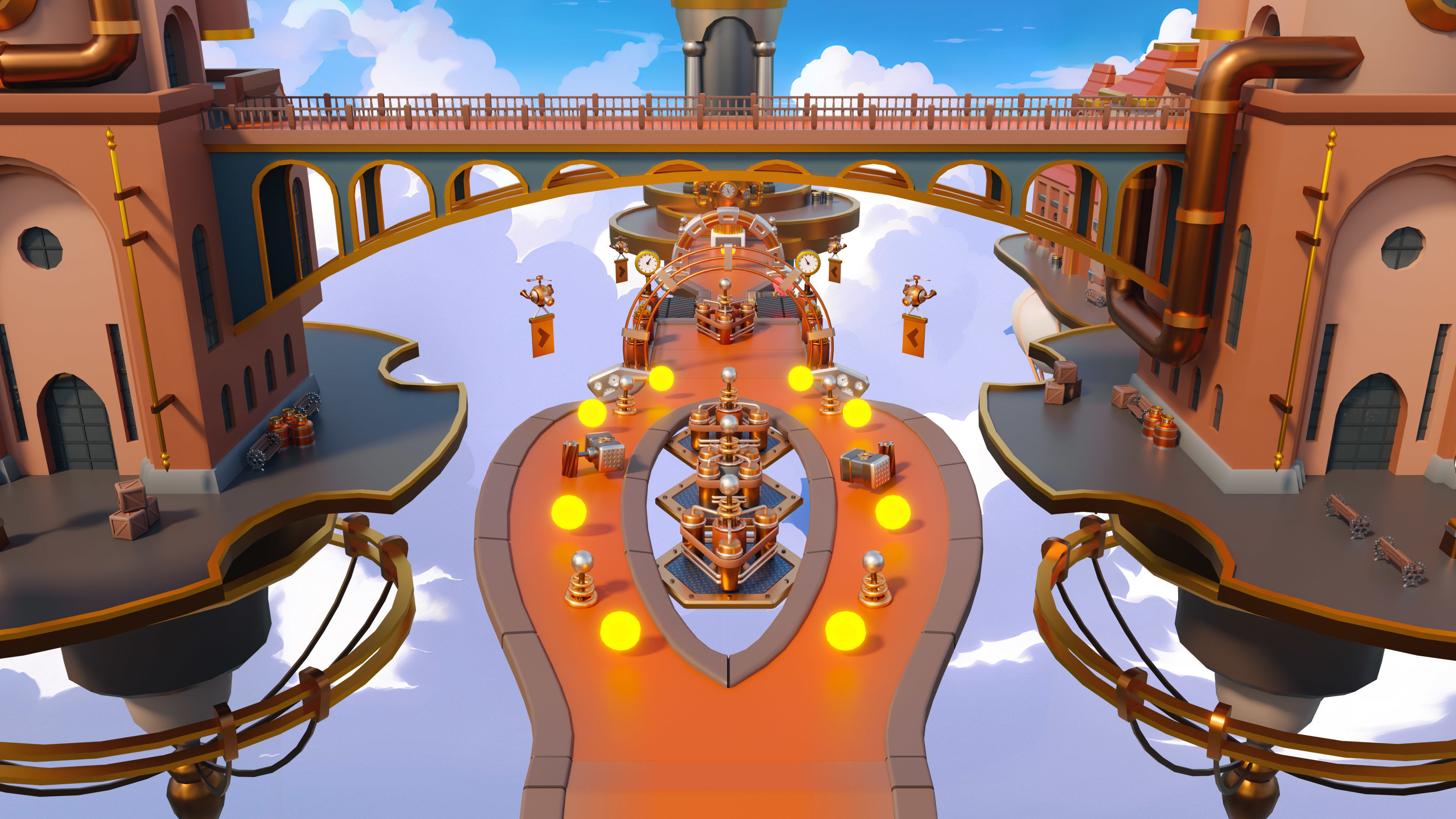 Platformer 13 Steampunk Low-poly 3D model_13