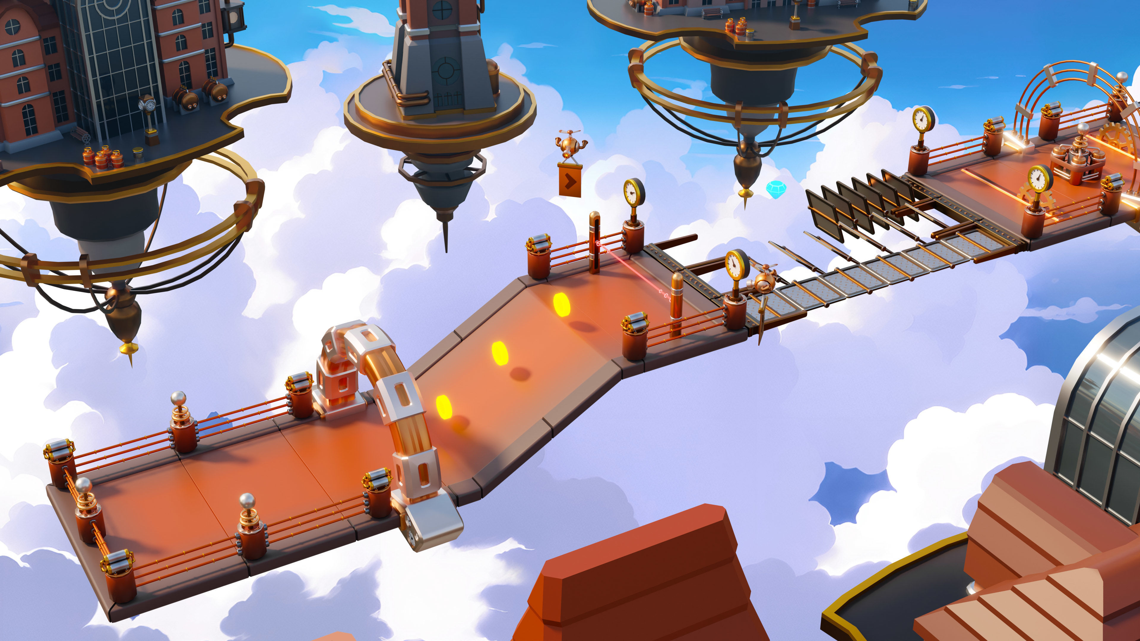 Platformer 13 Steampunk Low-poly 3D model_7