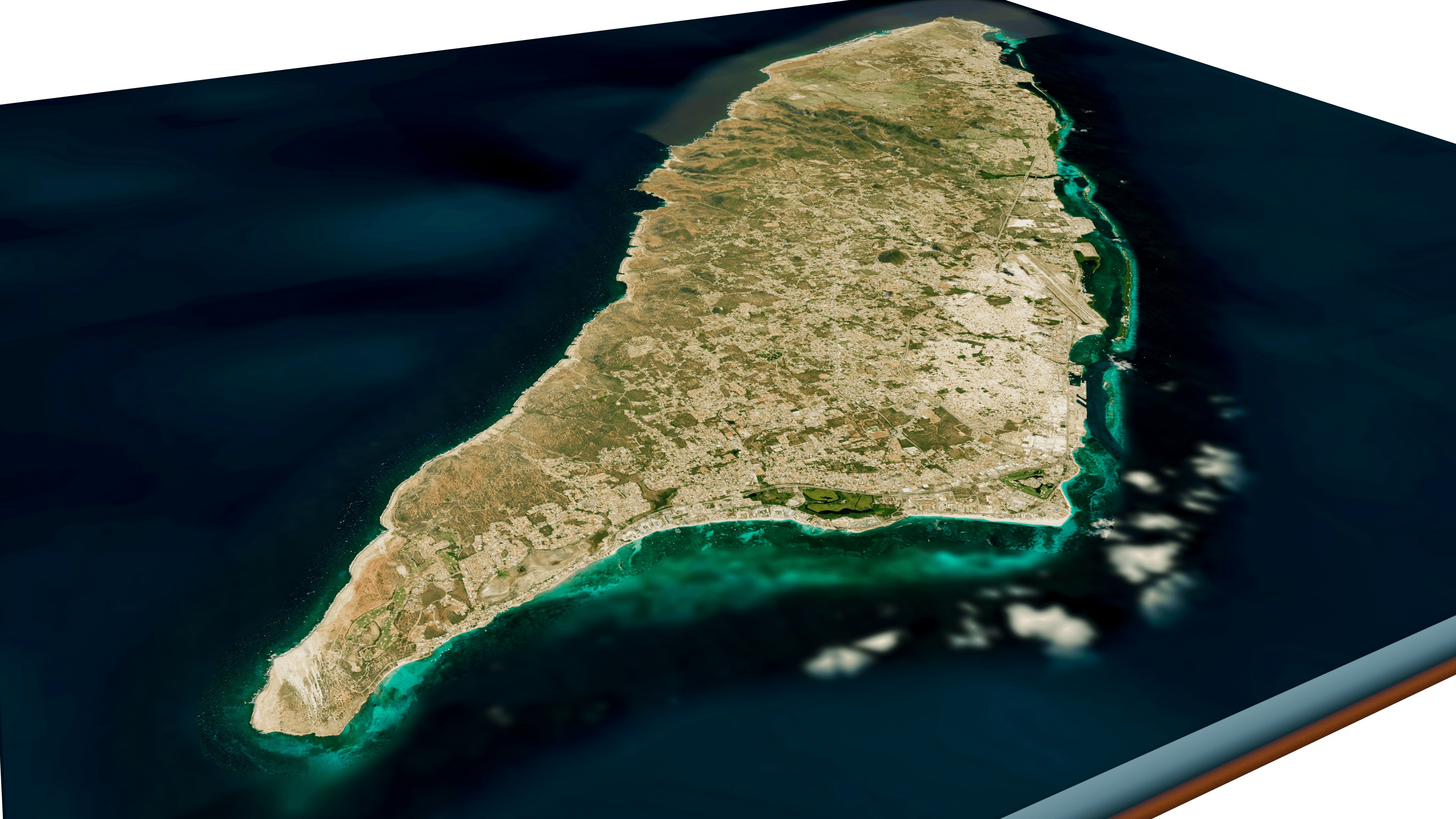 Aruba island full 3d model terrain Low-poly 3D model_9