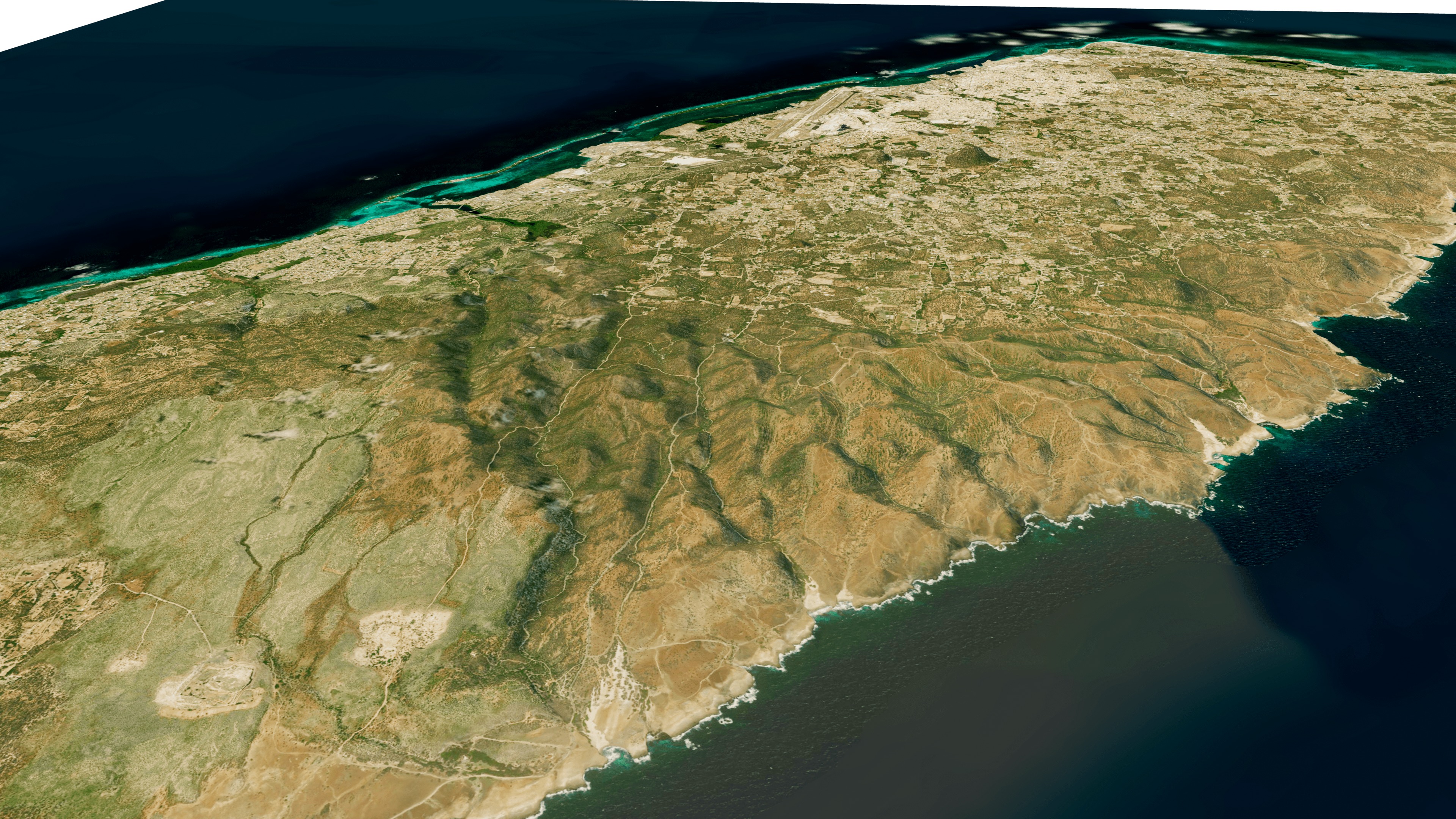 Aruba island full 3d model terrain Low-poly 3D model_13