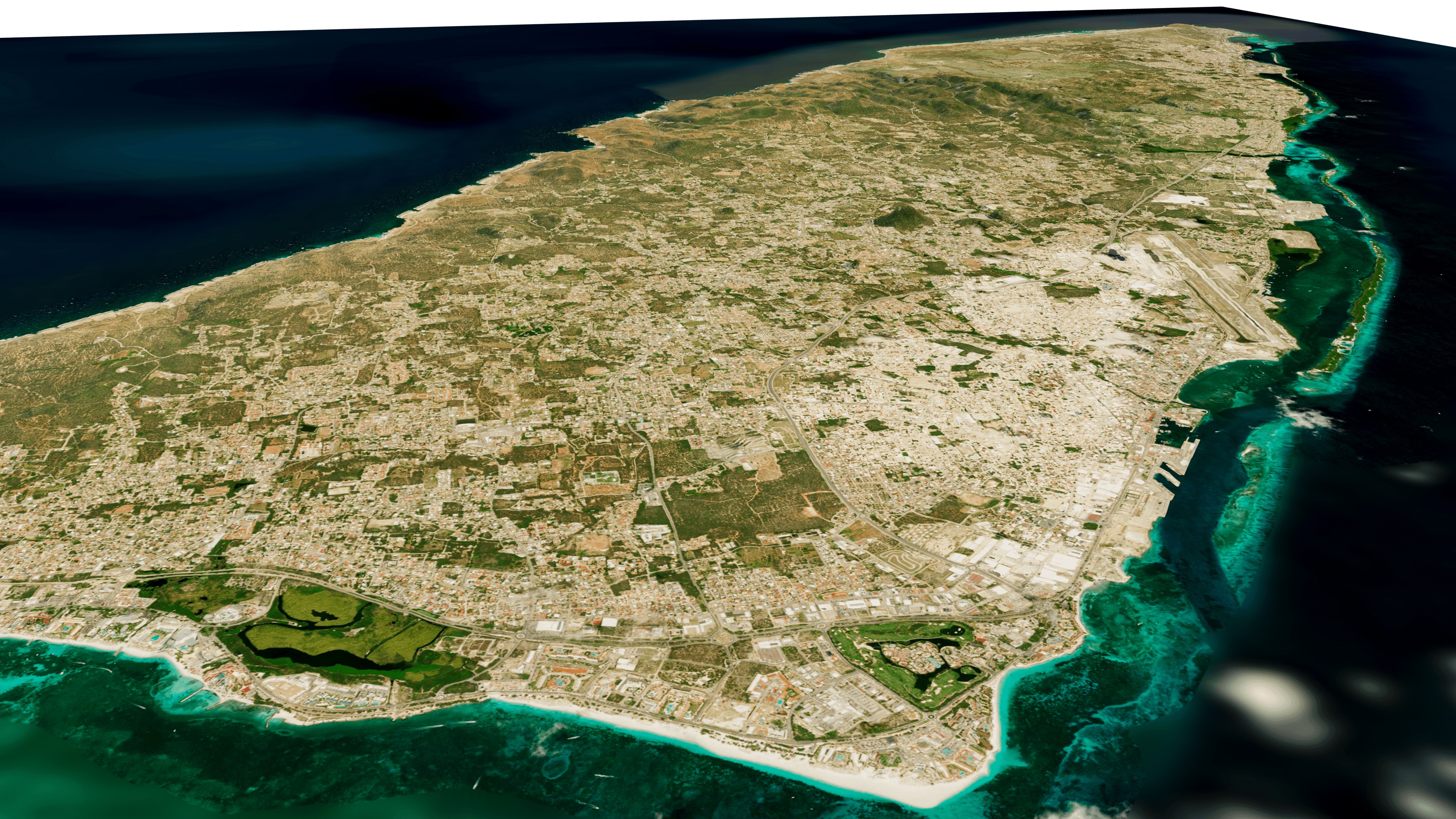 Aruba island full 3d model terrain Low-poly 3D model_7