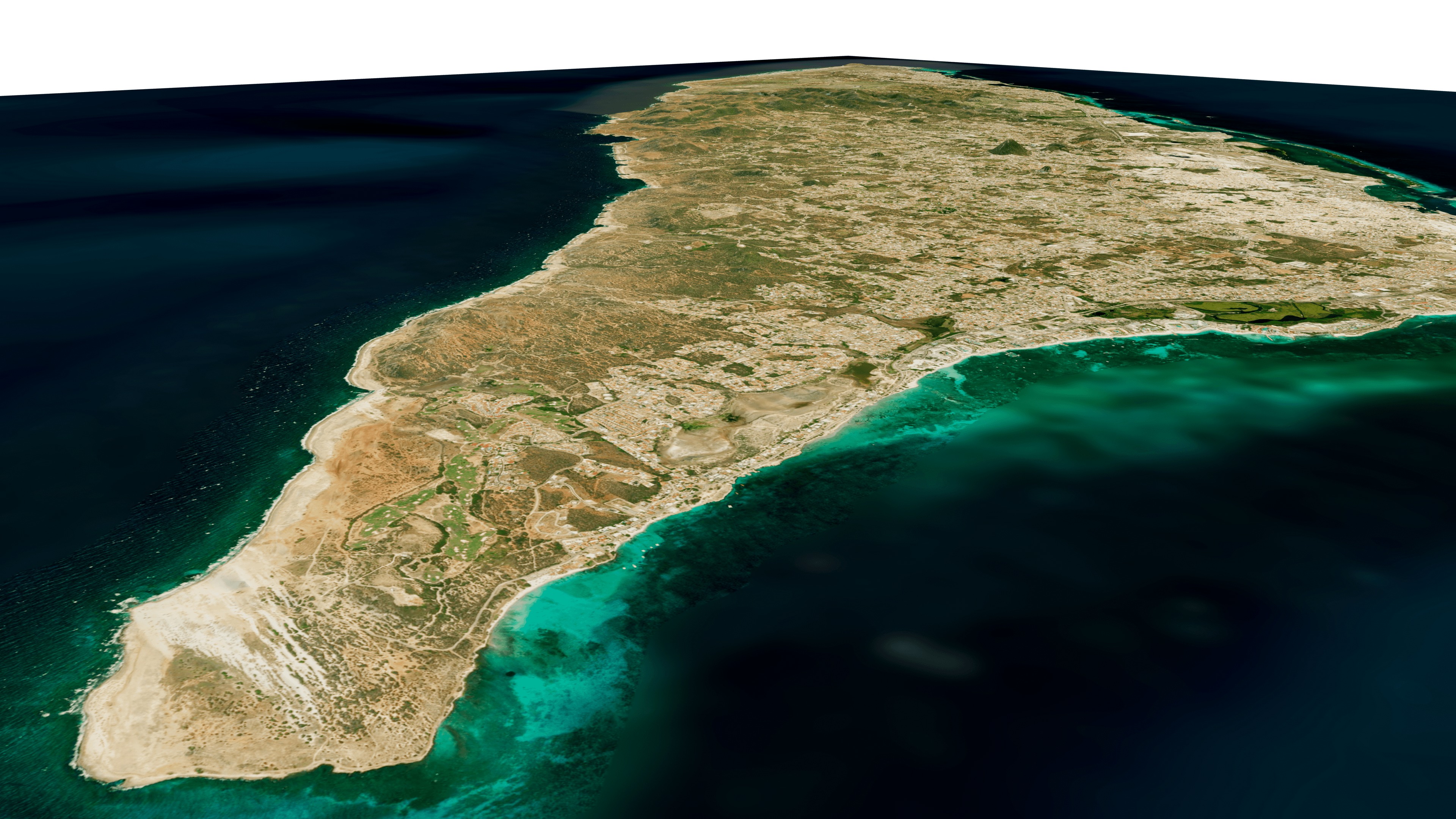 Aruba island full 3d model terrain Low-poly 3D model_8