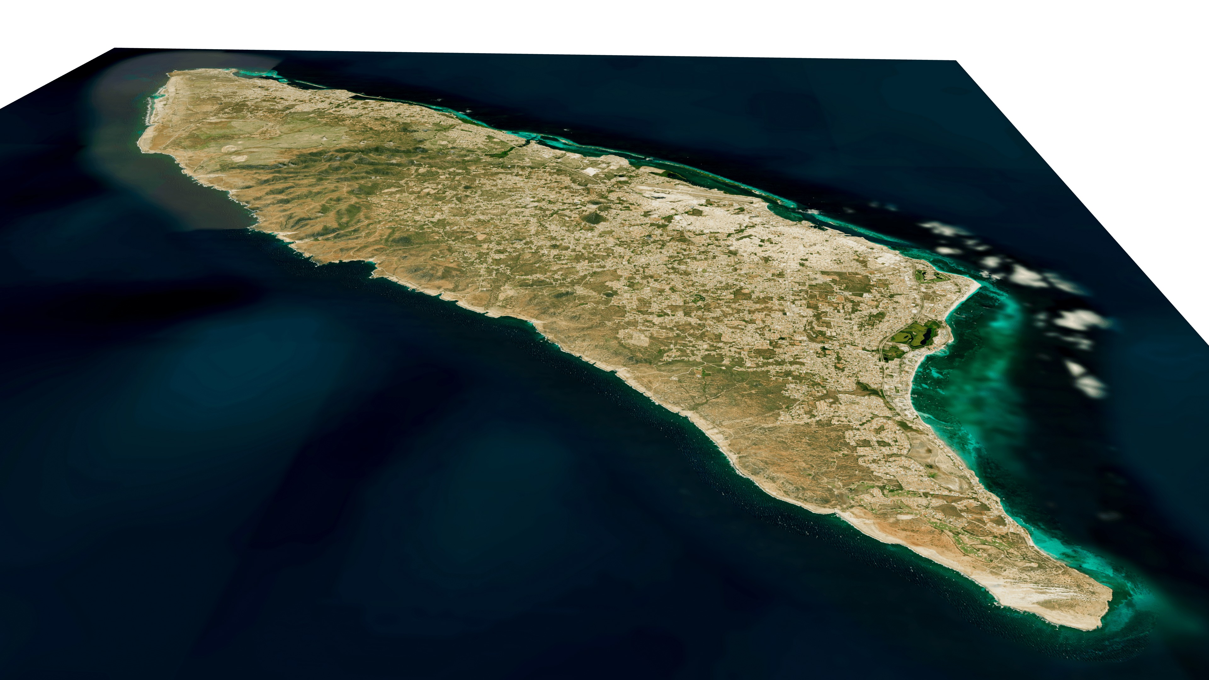 Aruba island full 3d model terrain Low-poly 3D model_10