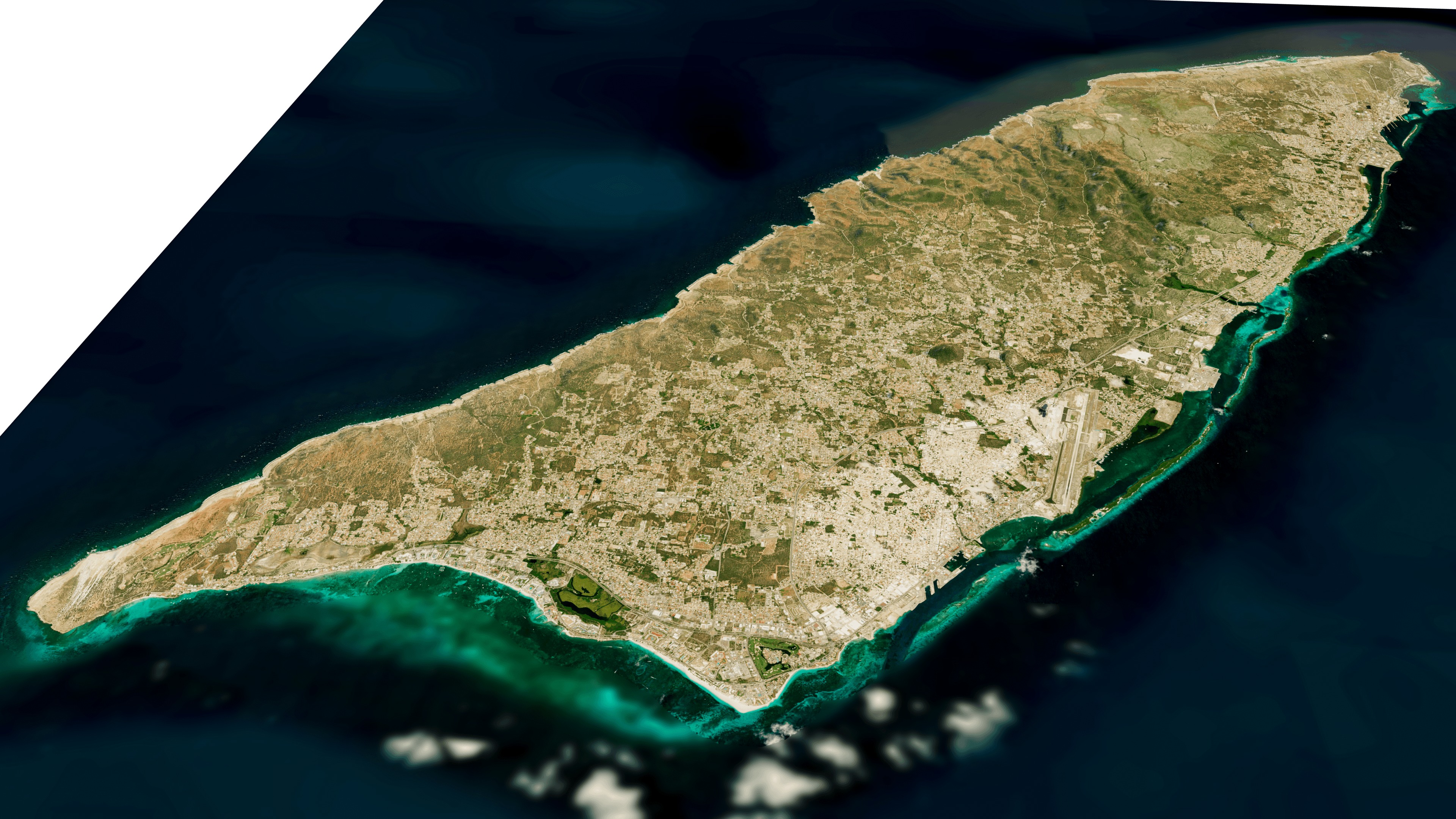 Aruba island full 3d model terrain Low-poly 3D model_2