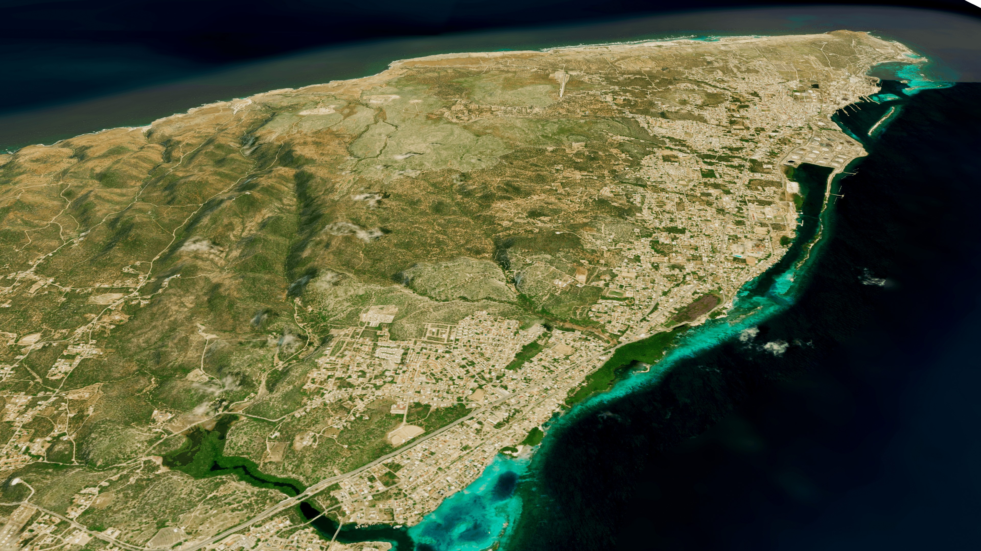 Aruba island full 3d model terrain Low-poly 3D model_5