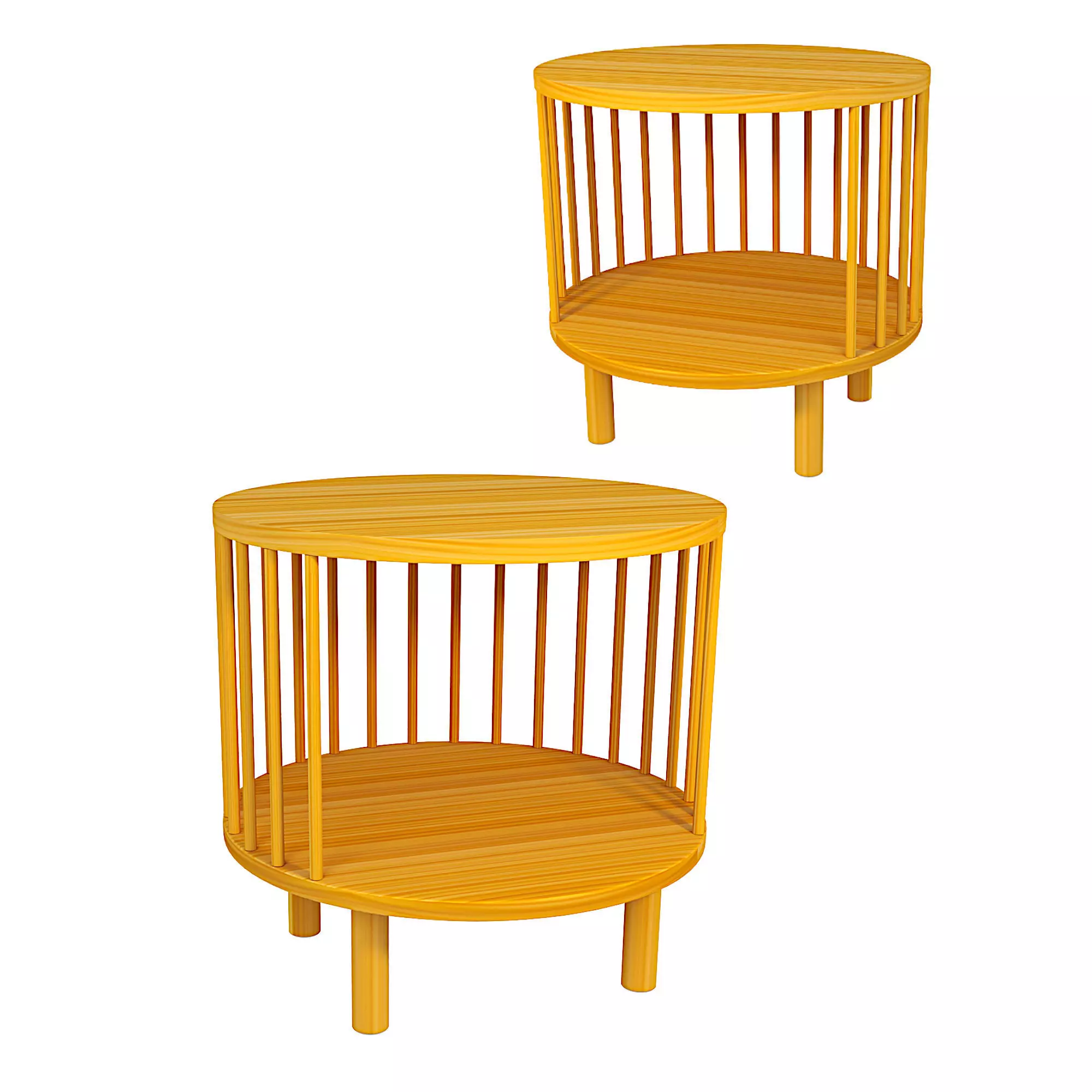 SKLUM Connery Natural Bamboo Bedside Table 3D model