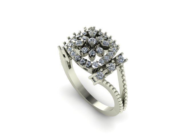 beautiful ring for daimonds 3D print model_1