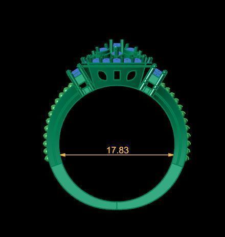 beautiful ring for daimonds 3D print model_17