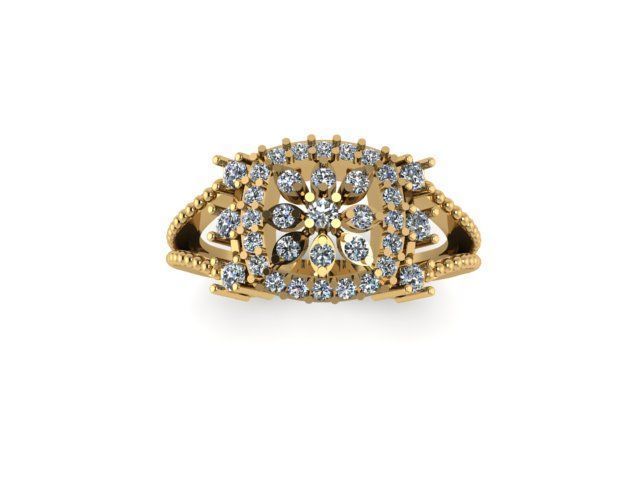 beautiful ring for daimonds 3D print model_3