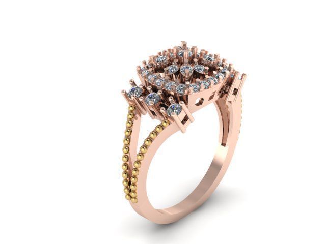 beautiful ring for daimonds 3D print model_8