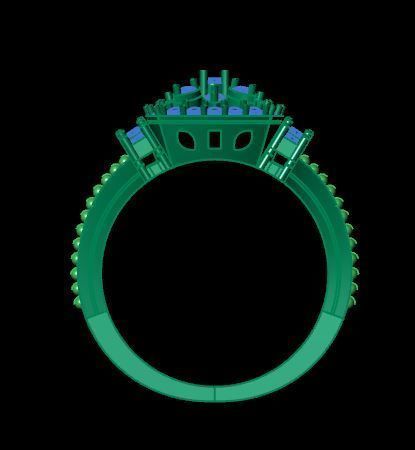 beautiful ring for daimonds 3D print model_14