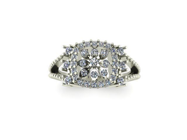 beautiful ring for daimonds 3D print model_4
