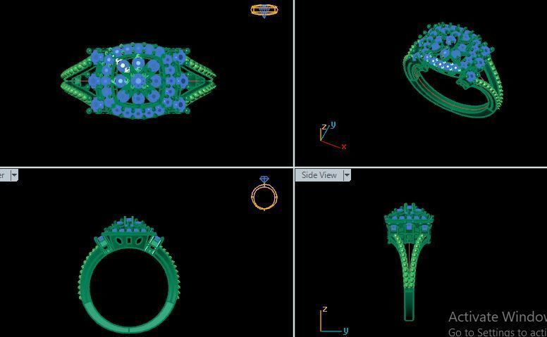 beautiful ring for daimonds 3D print model_16