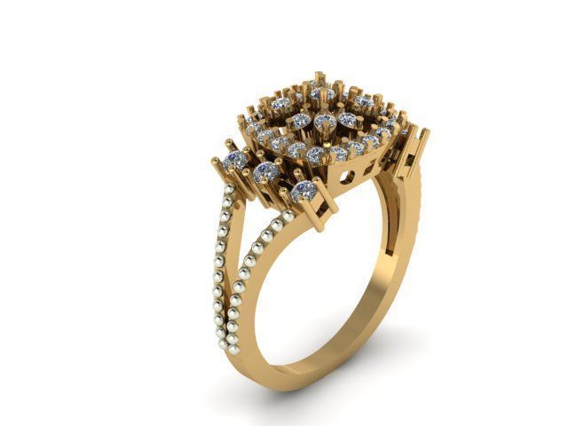 beautiful ring for daimonds 3D print model_6