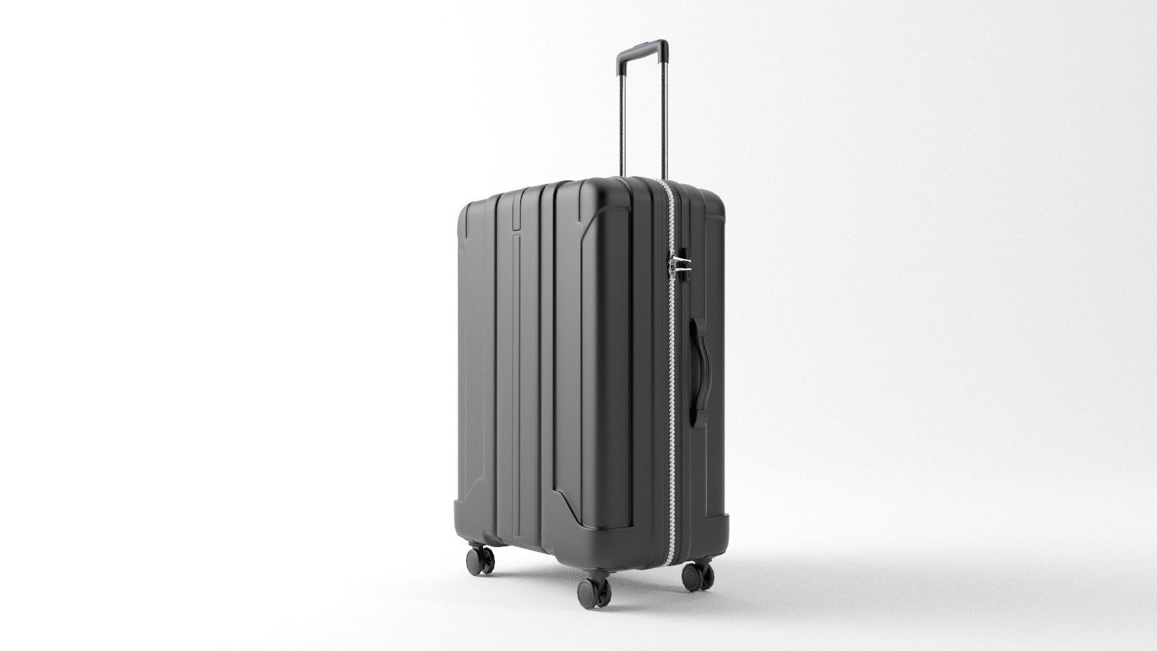 TRAVEL SUITCASE Low-poly 3D model_2