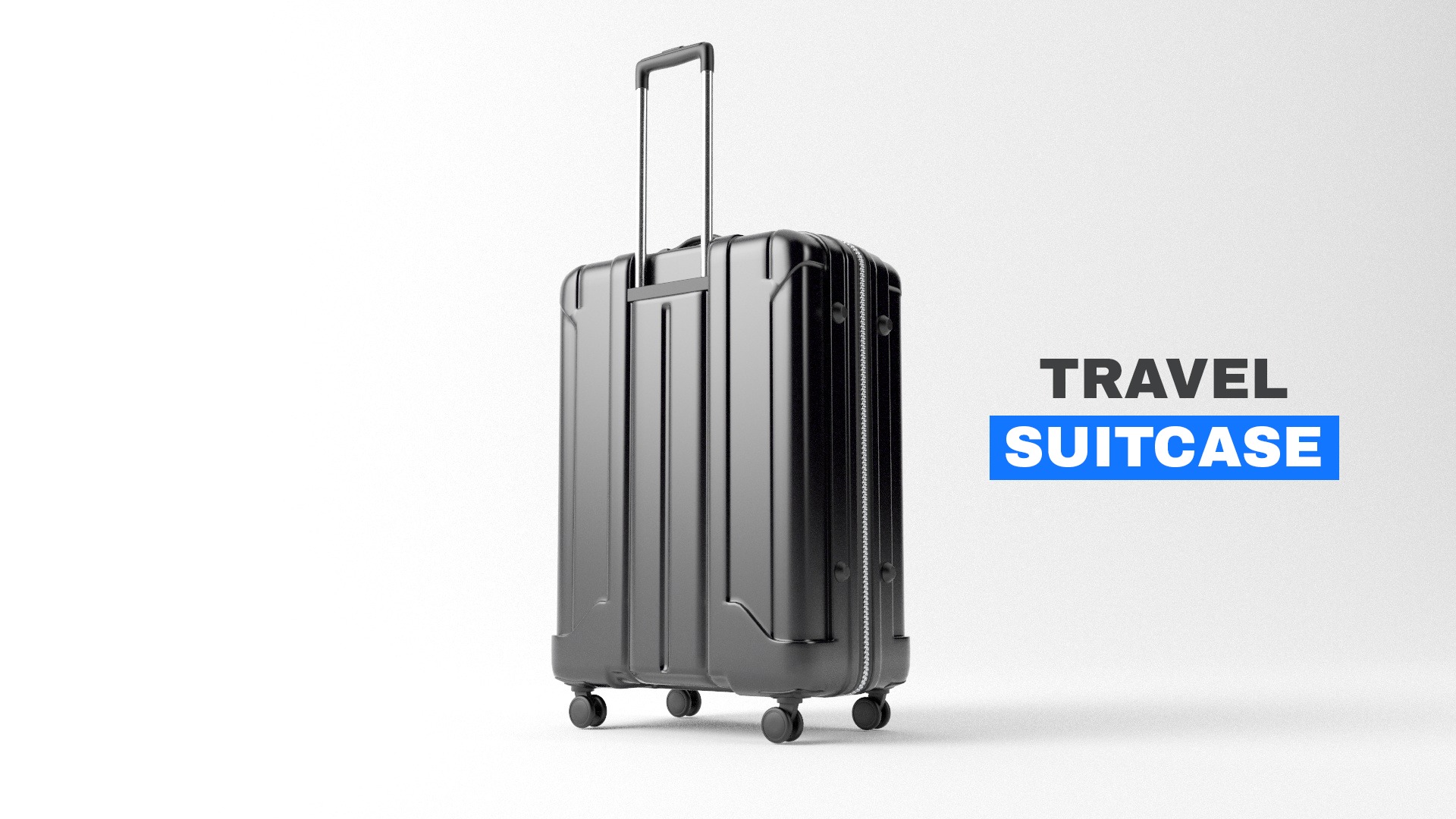 TRAVEL SUITCASE Low-poly 3D model_1