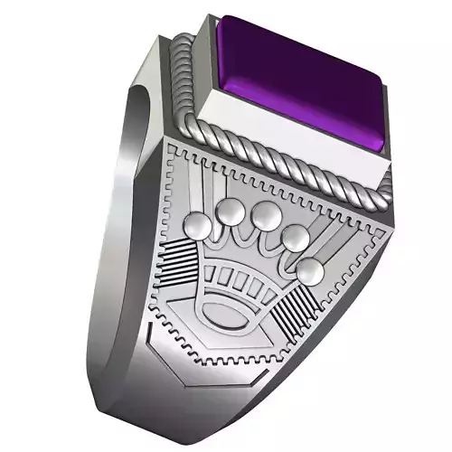 Royal Crown Ring with Rope Details