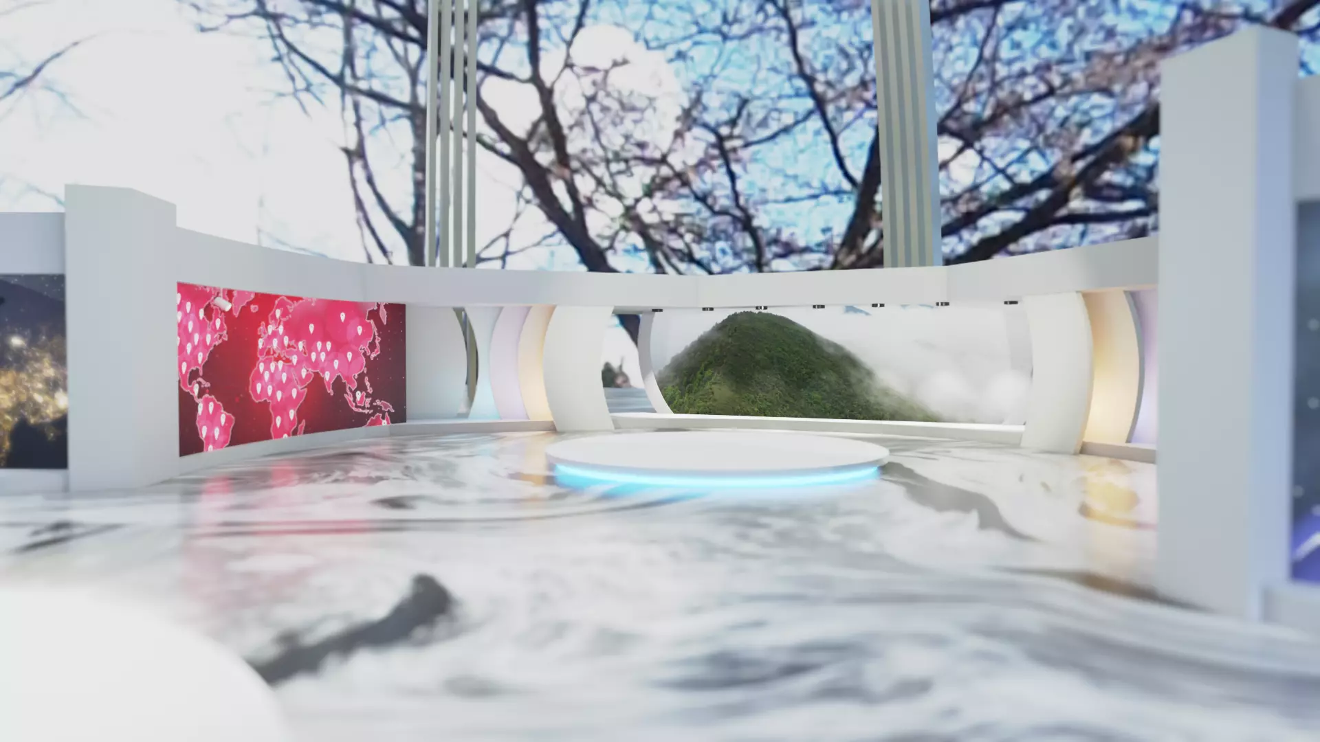 Virtual TV Studio 3D model_0