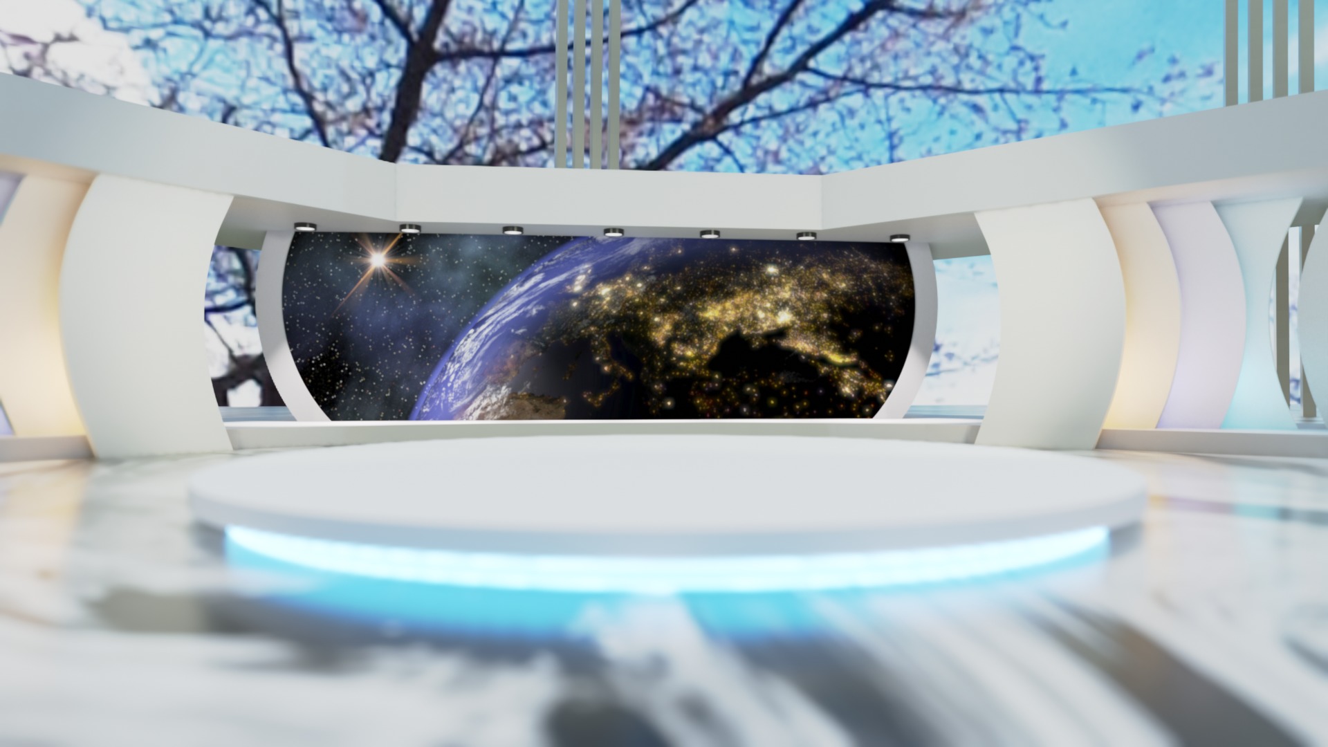 Virtual TV Studio 3D model_2