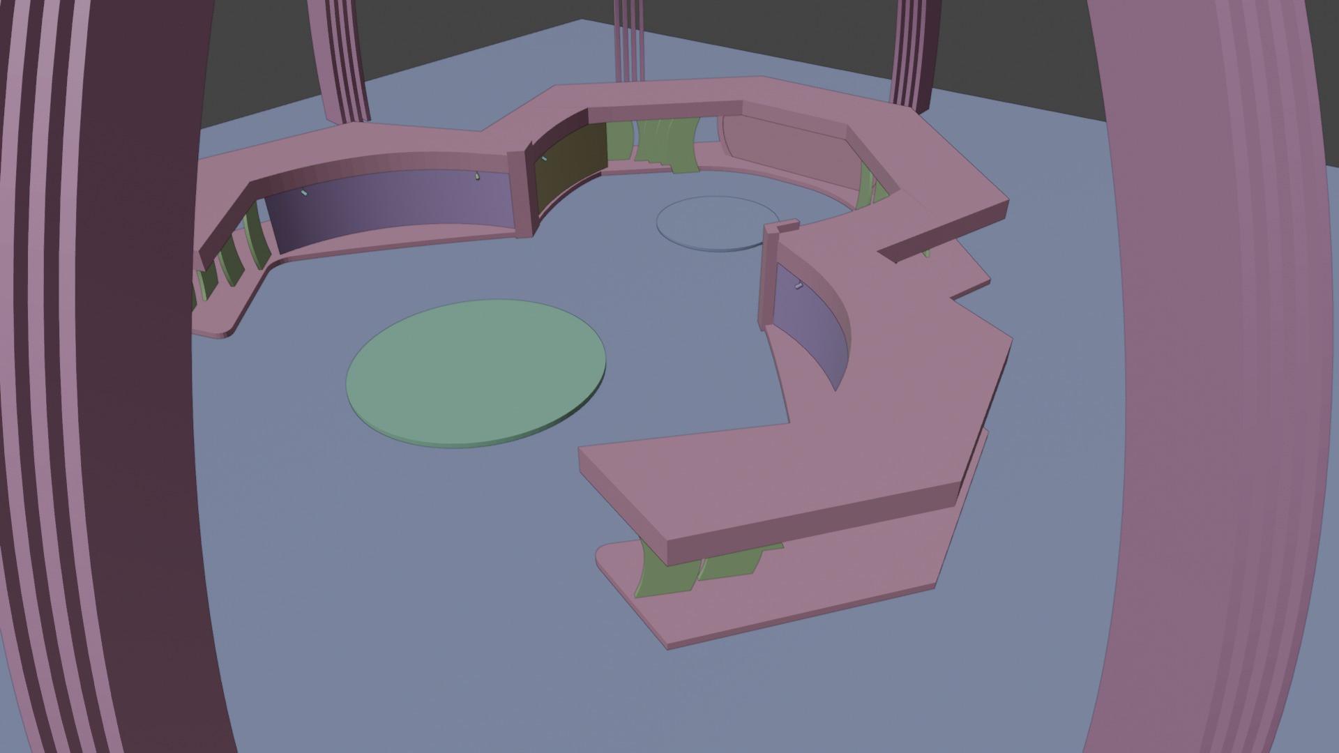 Virtual TV Studio 3D model_3