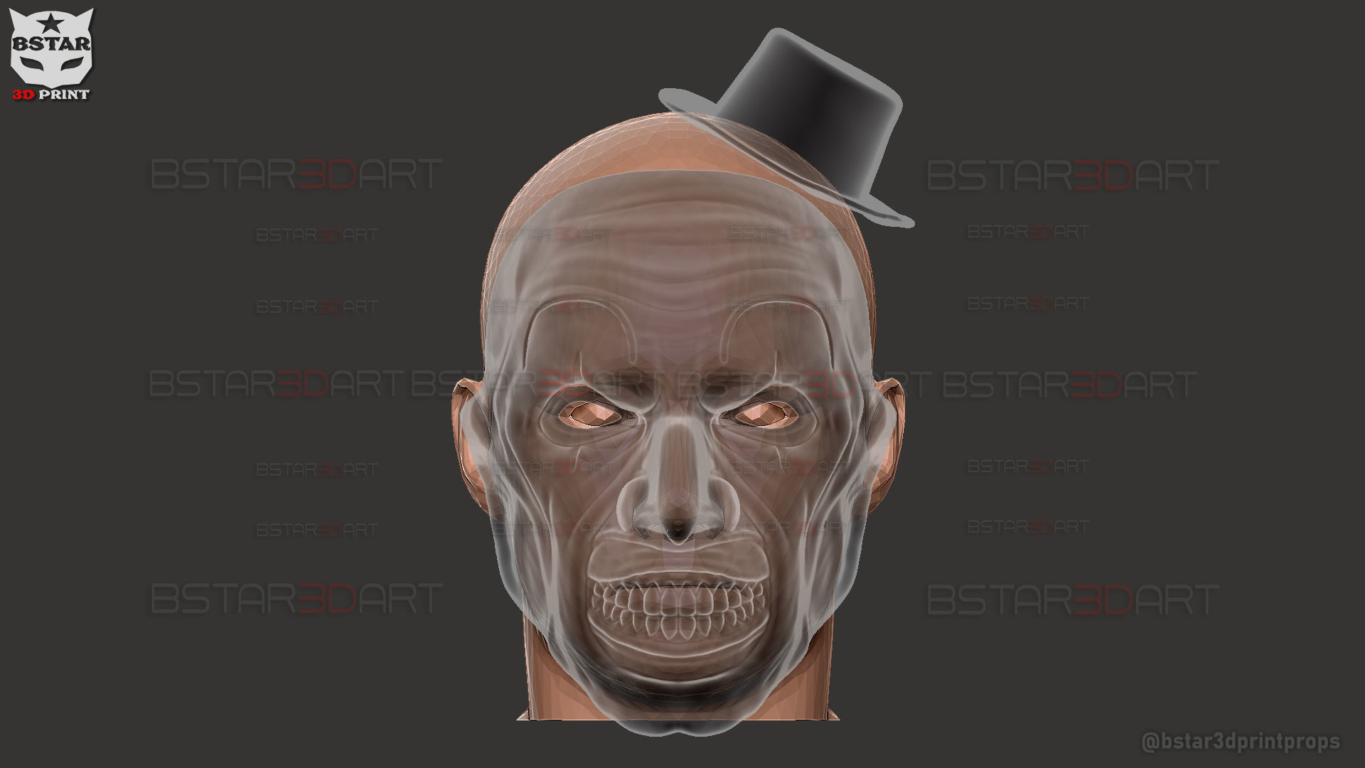 Art The Clown mask - Terrifier 3 Cosplay For Halloween 3D print model_33