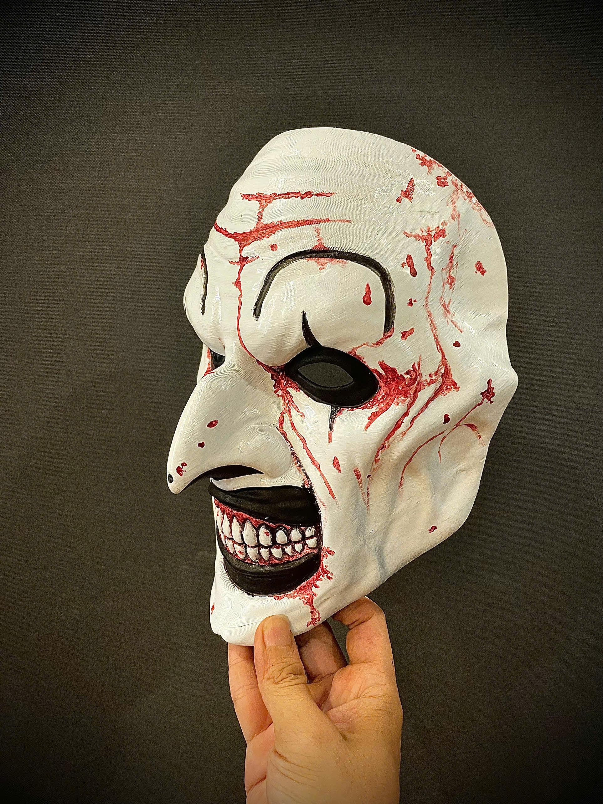 Art The Clown mask - Terrifier 3 Cosplay For Halloween 3D print model_7