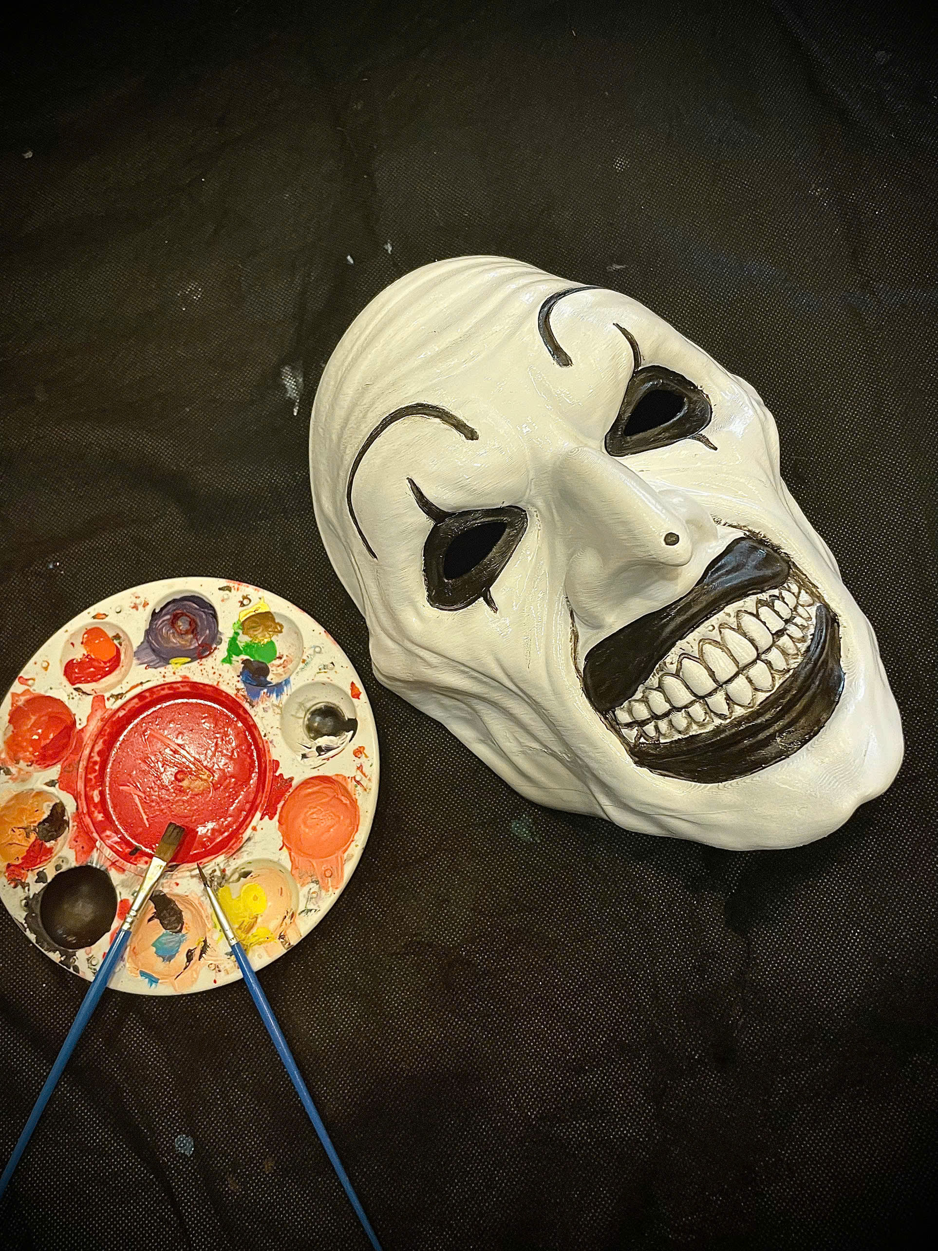 Art The Clown mask - Terrifier 3 Cosplay For Halloween 3D print model_13