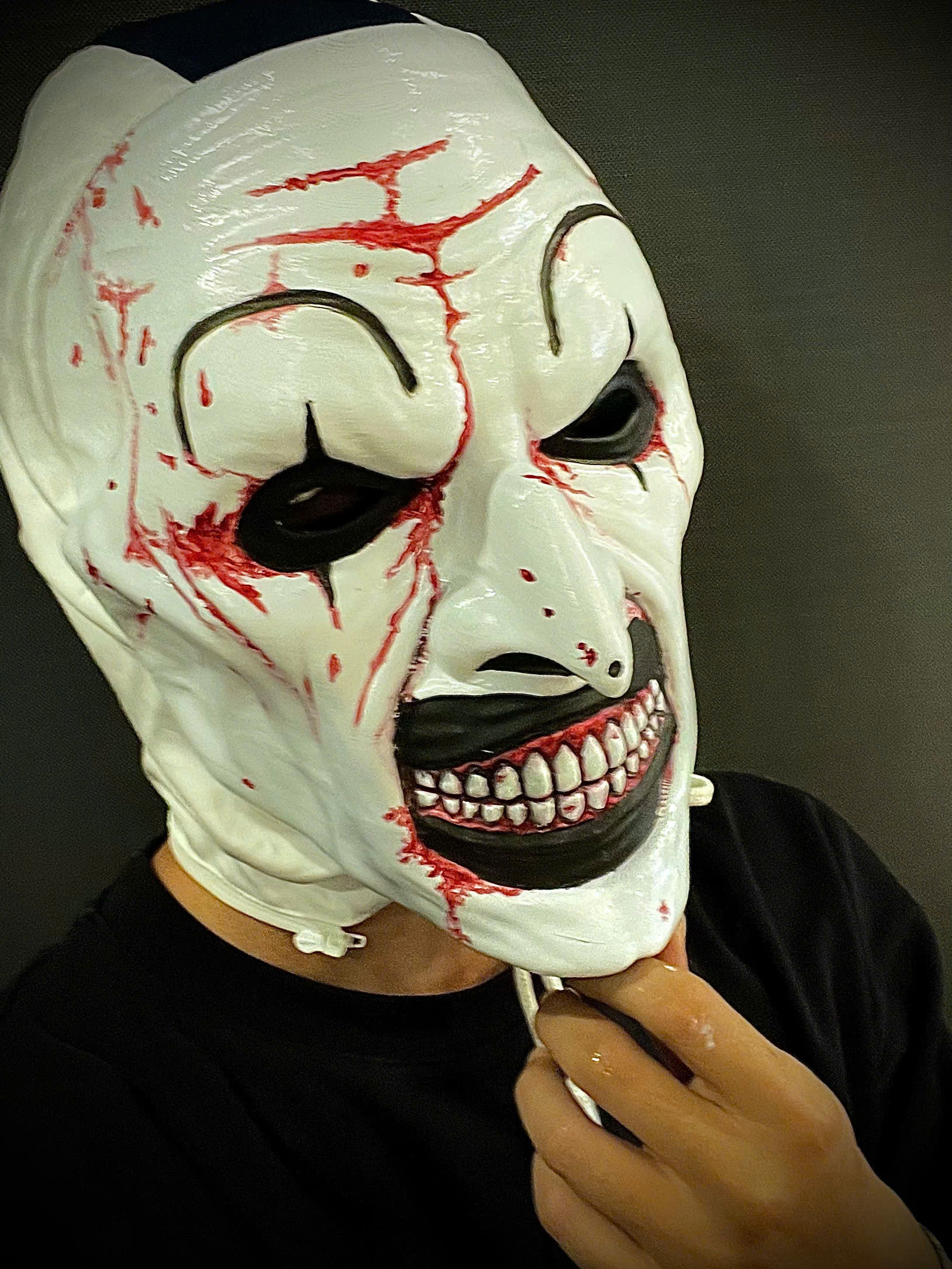 Art The Clown mask - Terrifier 3 Cosplay For Halloween 3D print model_6