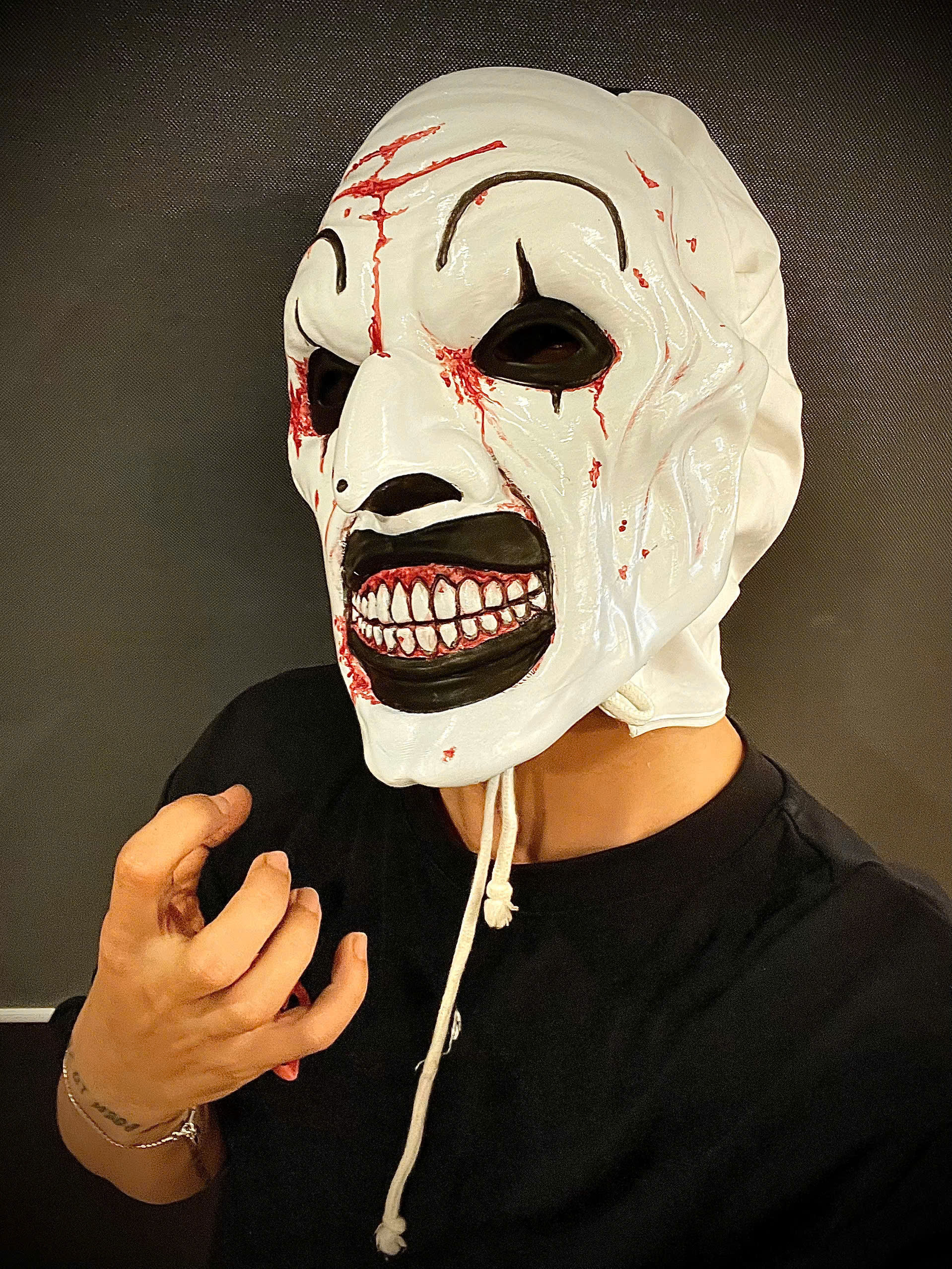 Art The Clown mask - Terrifier 3 Cosplay For Halloween 3D print model_9